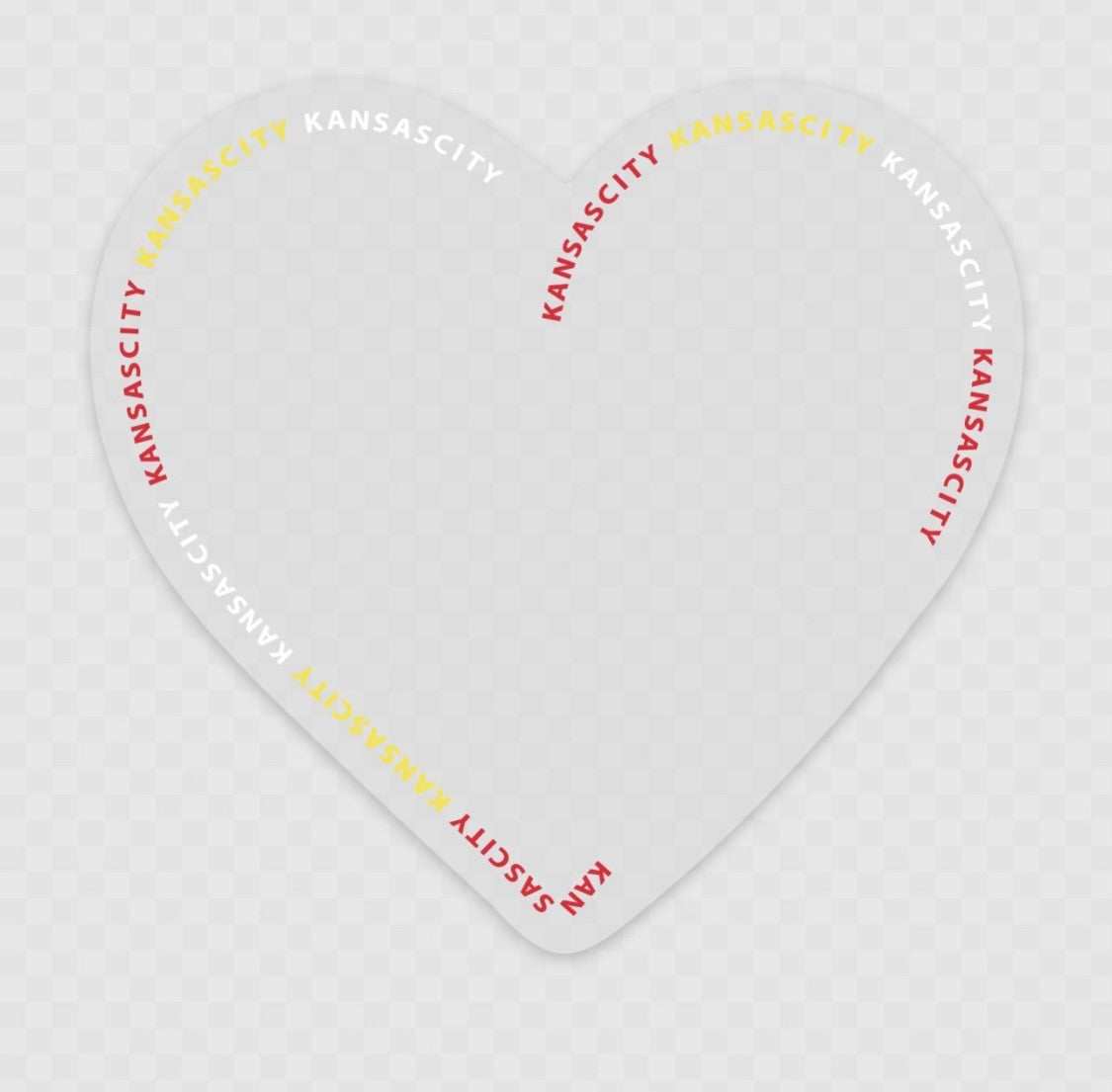 KC Chiefs Color Heart Sticker
